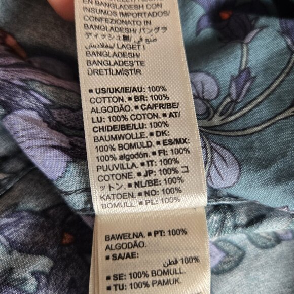 Goodthreads Floral Button Down Shirt Men's XL Poplin Slim Fit Pocket Vacation - Picture 11 of 12